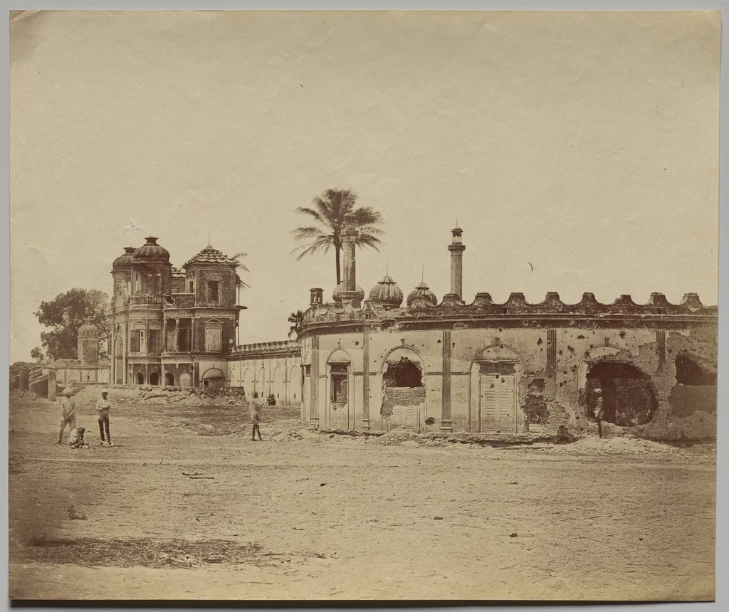 The Secundra Bagh, Showing the Breach and Gateway, by Felice A. Beato, 1858