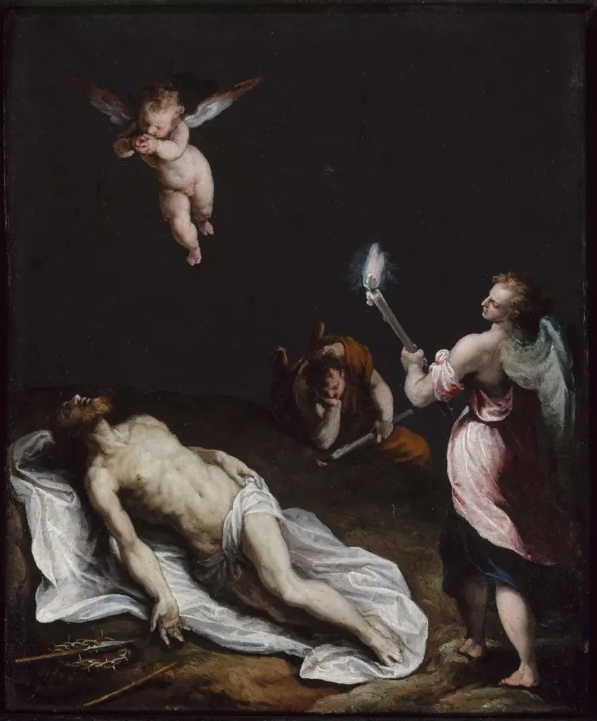 Dead Christ Mourned by Angels, by Felice Riccio