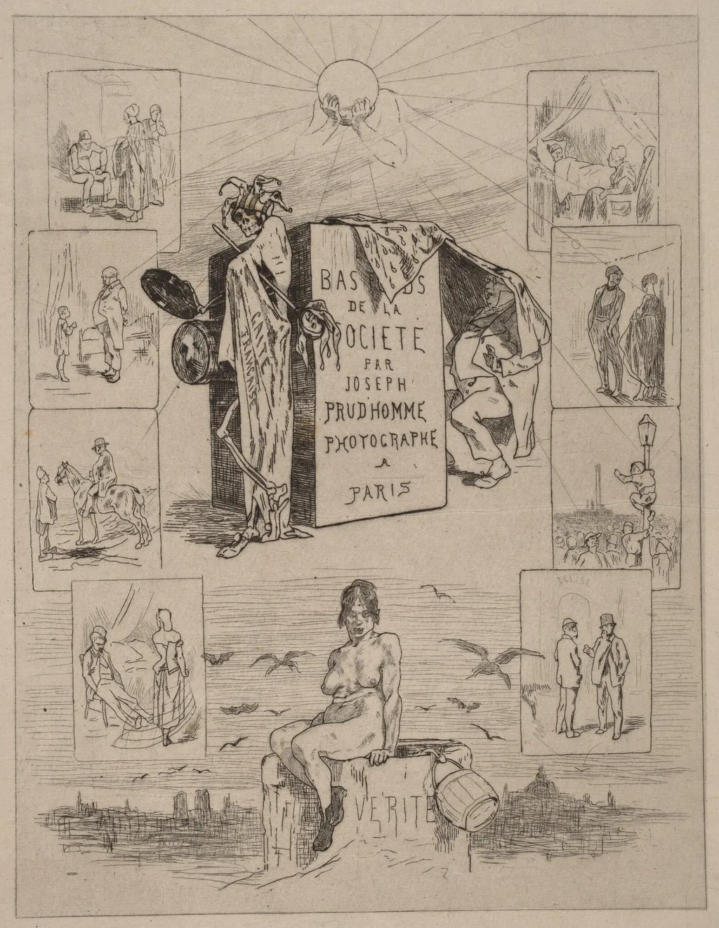 Frontispiece: The Dregs of Society (Las bas-fonds de la societe), by Félicien Rops, ink, 1864