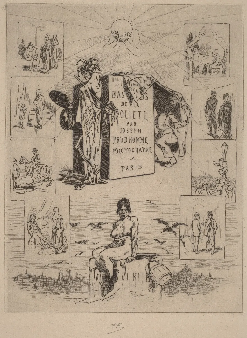 Frontispiece: The Dregs of Society (Les bas-fonds de la societe), by Félicien Rops, ink, 1864