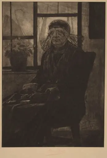 Lace appraiser (L'Experte en Dentelles), by Félicien Rops