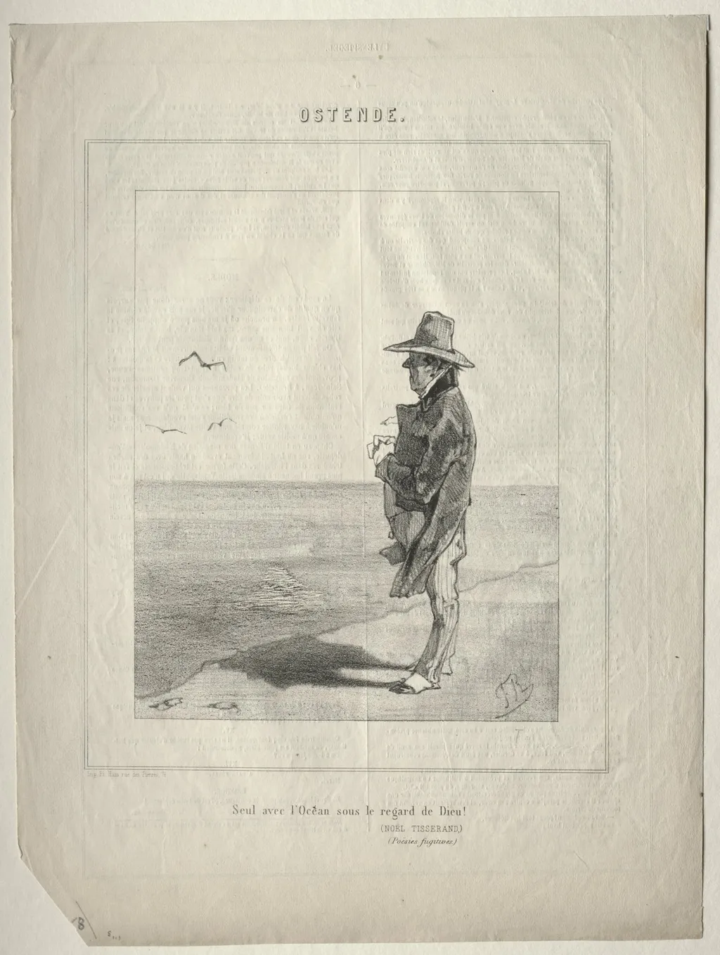 Ostend (Seul avec l'ocean sous le regard de Dieu!), by Félicien Rops, 1856