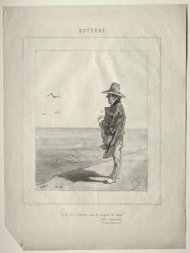 Ostend (Seul avec l'ocean sous le regard de Dieu!), by Félicien Rops