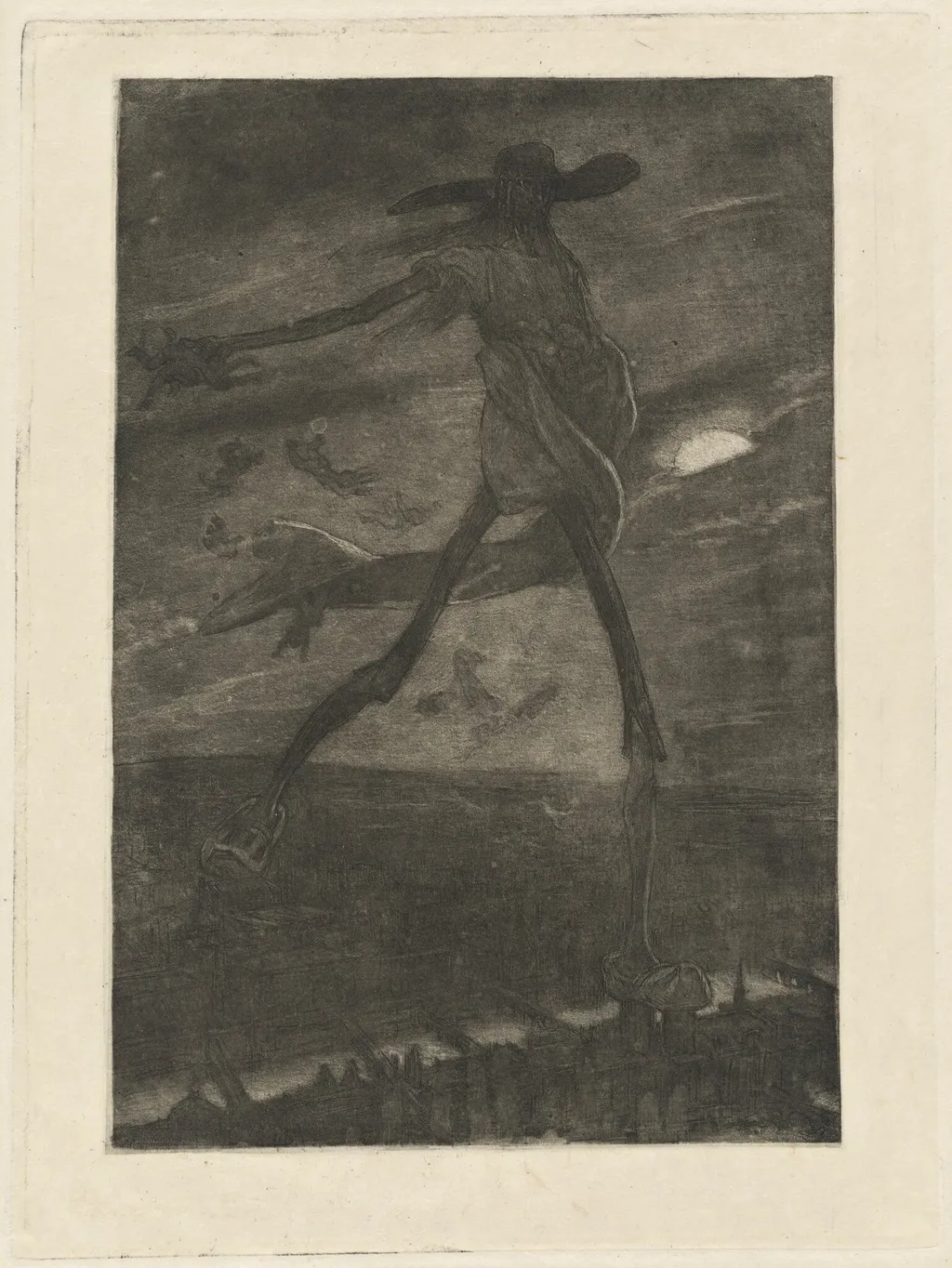 Satan Sowing Tare (Satan semant l'ivraie), by Félicien Rops, ink, 1866