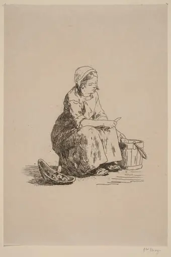The Little Potato Peeler (La petite peleuse de pommes de terre), by Félicien Rops