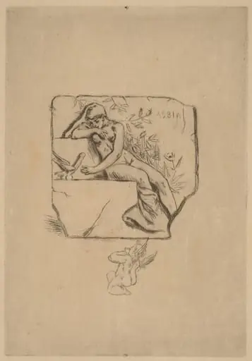 The Sparrow of Lesbie (Le moineau de Lesbie), by Félicien Rops
