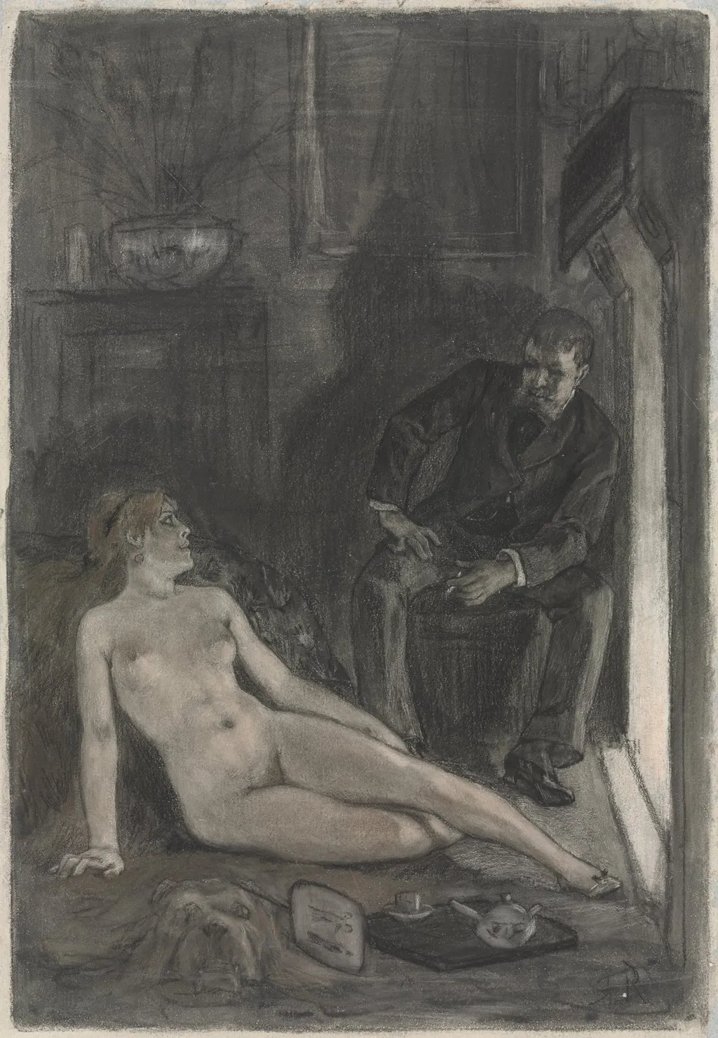 Winter Evening, by Félicien Rops, 1880