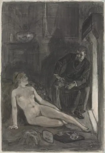 Winter Evening, by Félicien Rops