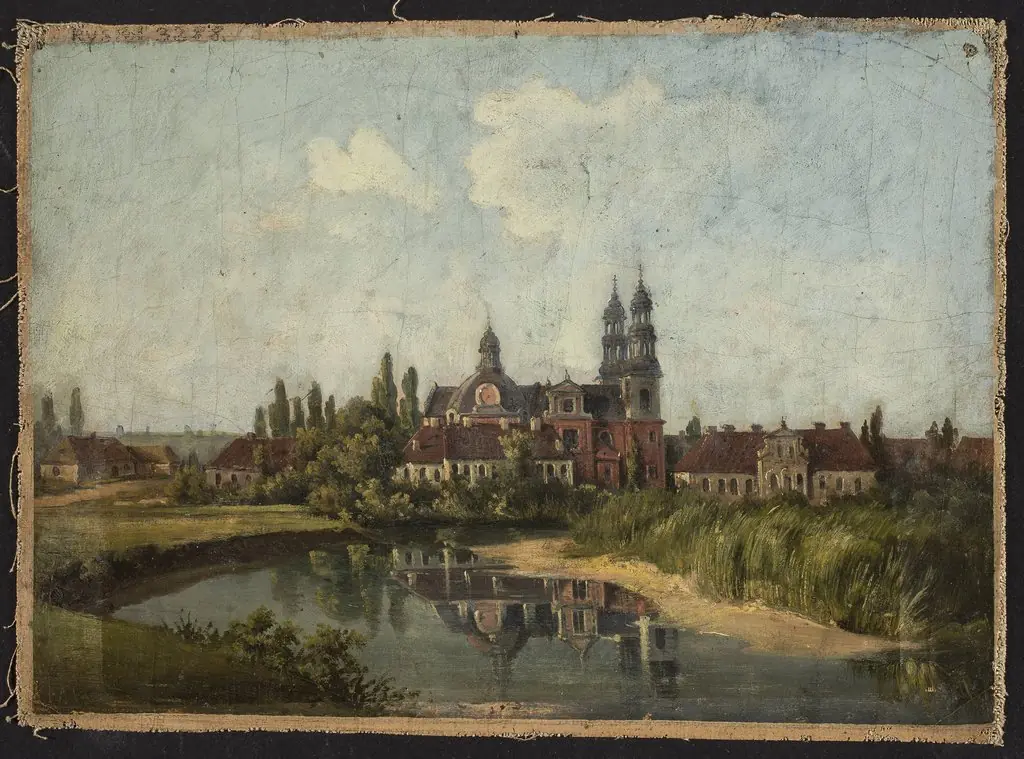 Church and monastery in Ląd, by Feliks Brzozowski