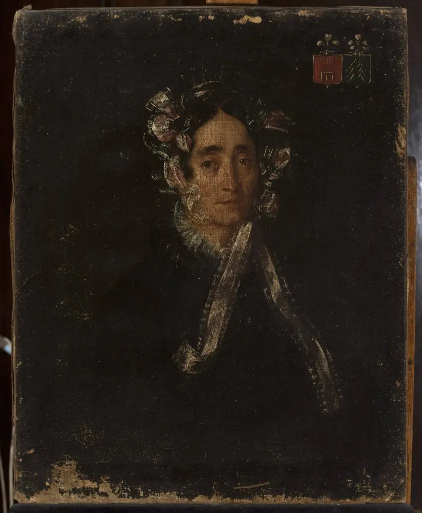 Portrait of a woman in a cap, by Feliks Pęczarski