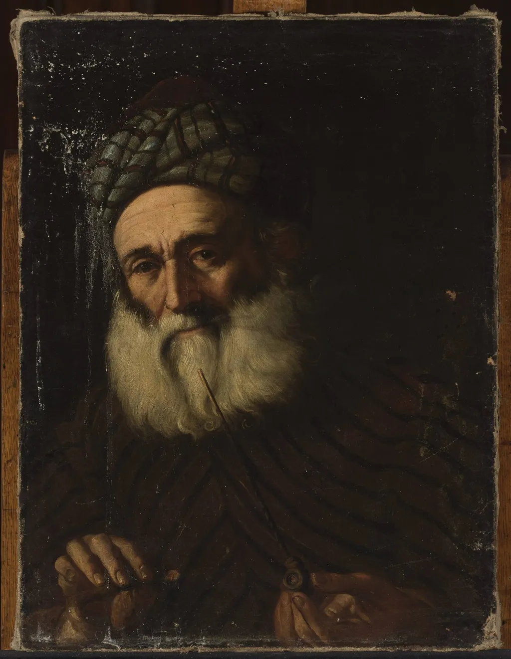 Study of a man smoking a pipe, by Feliks Pęczarski, oil, 1843