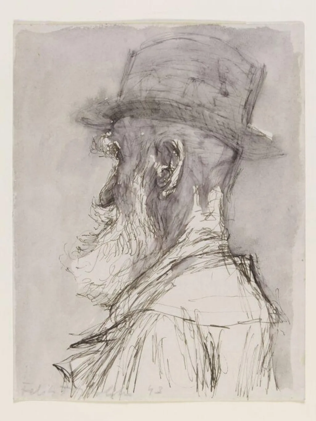 George Bernard Shaw, by Feliks Topolski, 1943