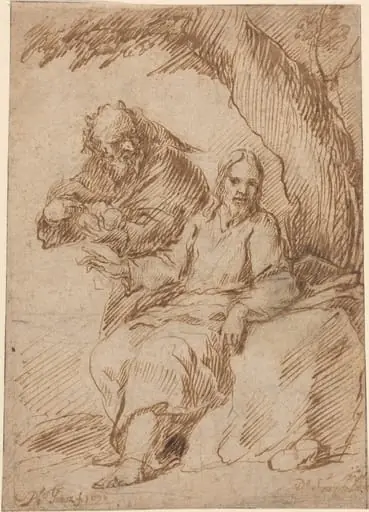 The Temptation of Christ in the Desert, by Felipe Gomez de Valencia