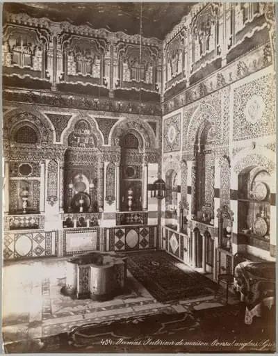 Damas. Intérieur de Maison. Consul Anglais (Syrie), by Félix Bonfils