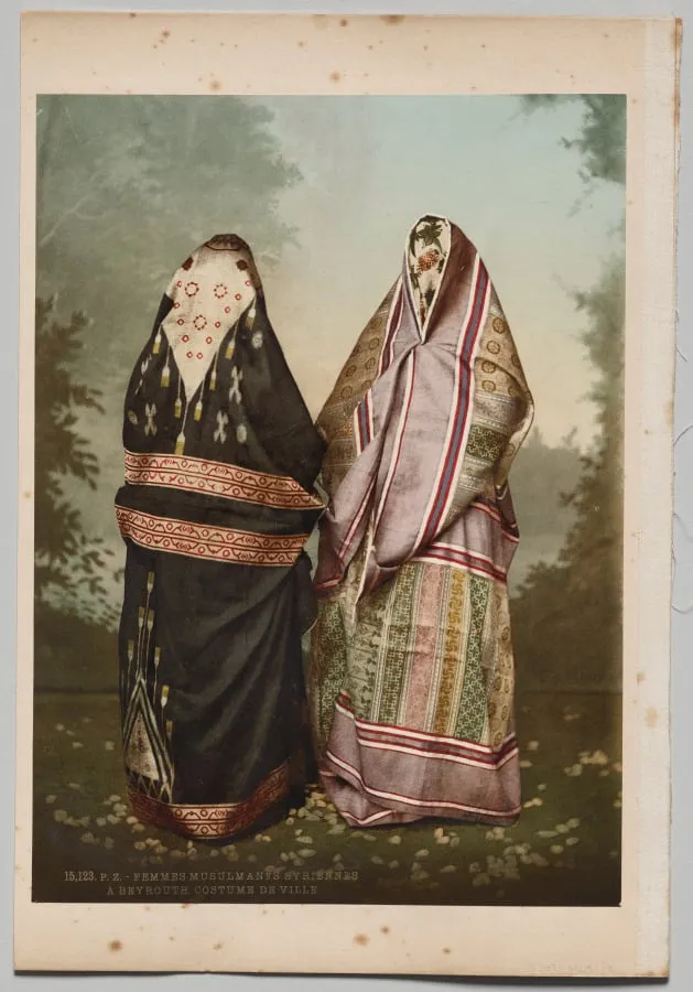 Femmes musulmanes Syriennes à Beyrouth, Costume de Ville (Two Women), by Félix Bonfils, 1884