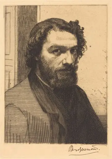 Alphonse Legros, by Félix Bracquemond