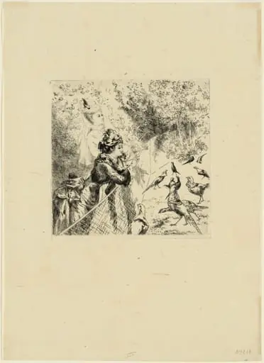 Au Jardin d'Acclimatation (In the Zoological Garden), by Félix Bracquemond