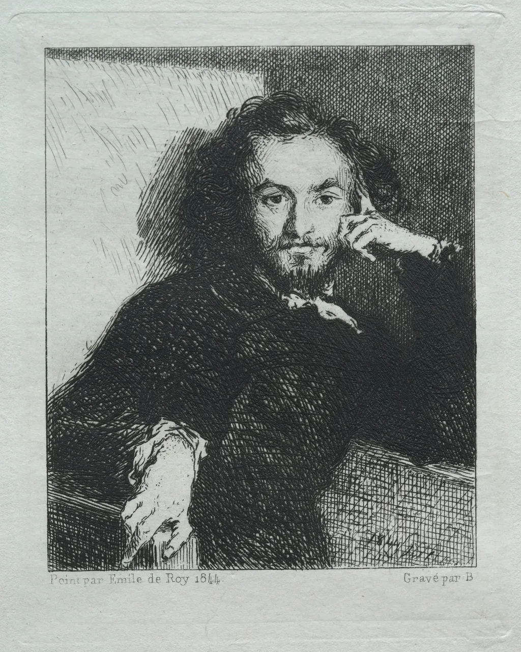 Baudelaire, after Emil de Roy, by Félix Bracquemond, 1869
