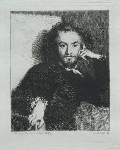 Baudelaire, after Emil de Roy, by Félix Bracquemond