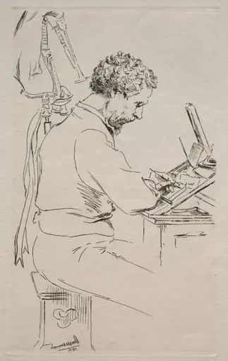 Charles Kean, by Félix Bracquemond