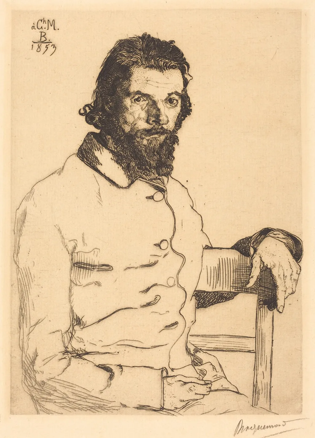 Charles Meryon, by Félix Bracquemond, 1853