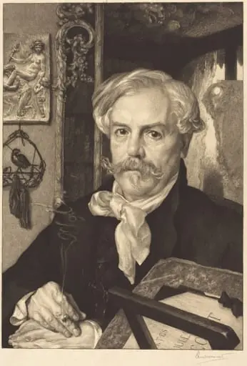 Edmond de Goncourt, by Félix Bracquemond