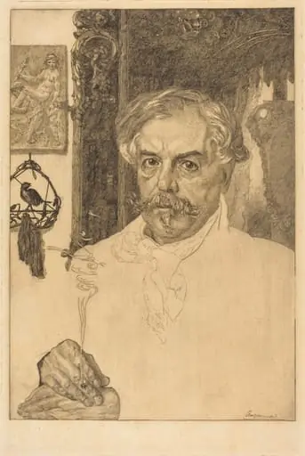 Edmond de Goncourt, by Félix Bracquemond