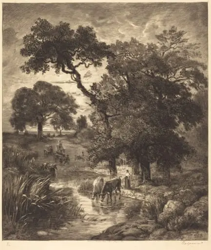 Evening, by Félix Bracquemond