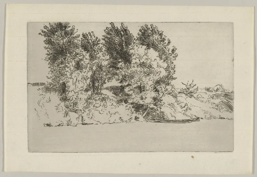 Fisherman with a Net, by Félix Bracquemond, ink, 1868