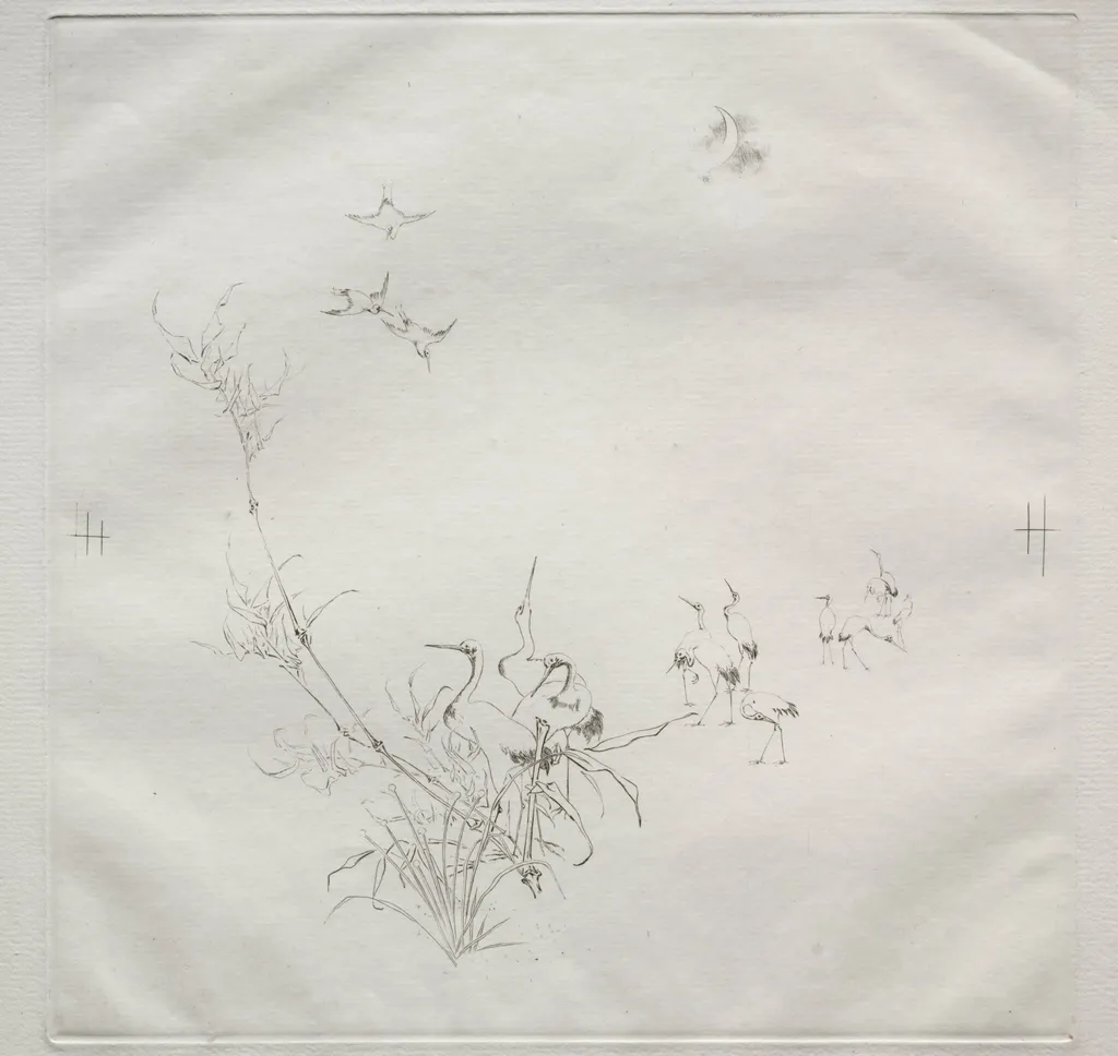 Parisian Service (Haviland service): The Moon (no. 5), by Félix Bracquemond, 1875