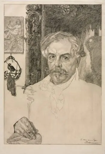 Portrait of Edmond de Goncourt, by Félix Bracquemond