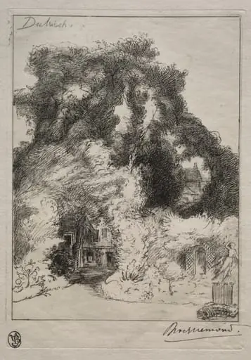 The Garden of the Inn at Dulwich, by Félix Bracquemond