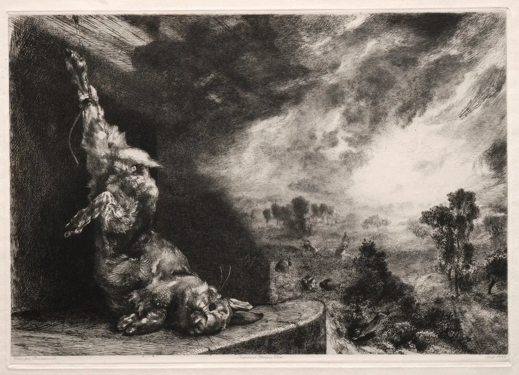 The Large Rabbit, by Félix Bracquemond, 1891