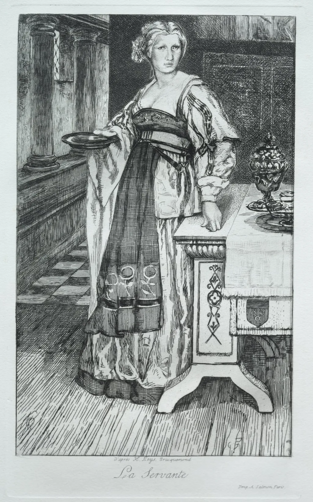 The Maidservant, by Félix Bracquemond, 1868