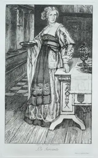 The Maidservant, by Félix Bracquemond