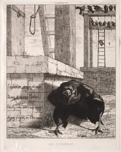 The Raven, by Félix Bracquemond