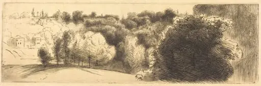 The Road Leading to Bellevue (Le Chemin montant à Bellevue), by Félix Bracquemond