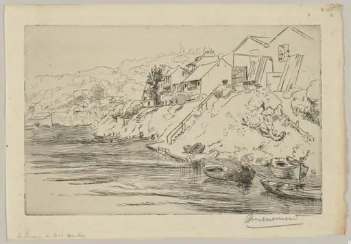 The Sawmill of Bas-Meudon, by Félix Bracquemond