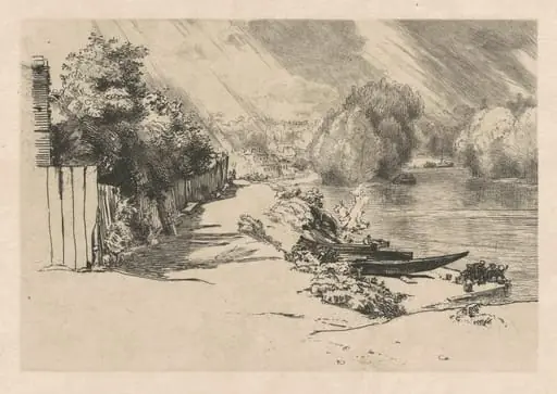 The Seine at Bas-Meudon, by Félix Bracquemond