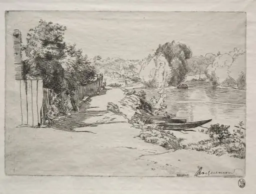 The Seine at Bas-Meudon, by Félix Bracquemond