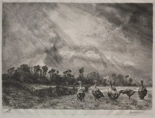 The Storm Cloud, by Félix Bracquemond