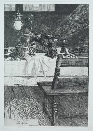 The Table, by Félix Bracquemond