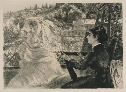 The Terrace of the Villa Brancas, by Félix Bracquemond