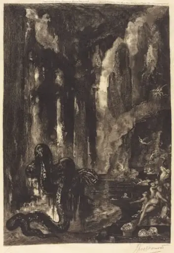 Untitled (The Dream of the Mogul?), by Félix Bracquemond