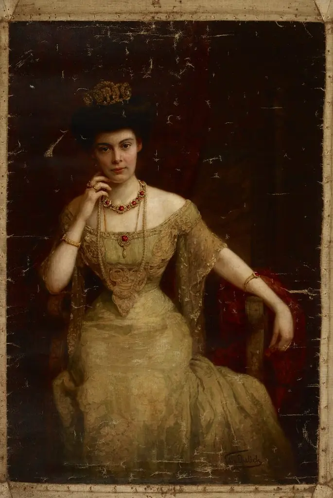 Portrait of Augusta Victoria of Schleswig-Holstein (1858–1921), Wife of Wilhelm II (1859–1941), King of Prussia and Emperor, by Felix Ehrlich