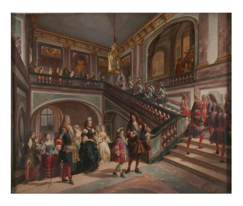 The Young Louis XV at Versailles, by Félix Henri Emmanuel Philippoteaux, oil, 1874