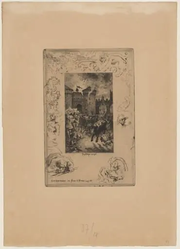 A cette lueur soudaine..., by Félix-Hilaire Buhot