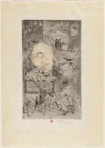 Baptismal commemoration for Jean Buhot (Baptême japonais), by Félix-Hilaire Buhot