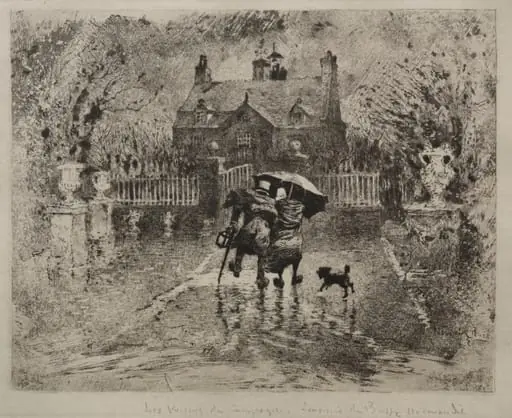 Country Neighbors, by Félix-Hilaire Buhot