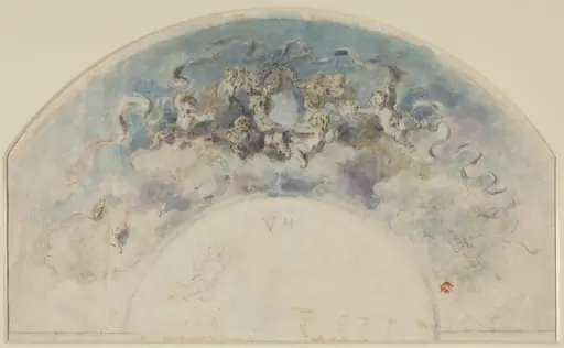 Drawing for a Fan, by Félix-Hilaire Buhot